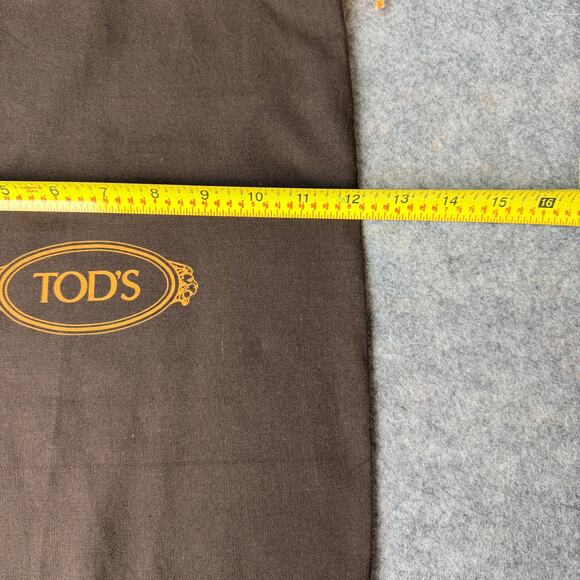 Tod's Designer Dust Bag Brown Drawstring Closure Storage Protection 12”W x 15”H - Picture 5 of 6